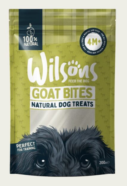 Wilsons Goat Bites, natural dog treats,